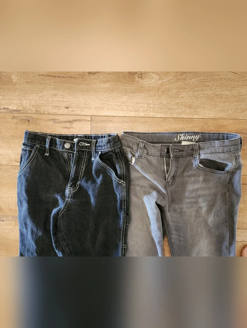 LOT Of 2 Slim Cargo Sz 12 & Skinny Jeans Sz 14 Old Navy Crazy 8 Adjusted waist